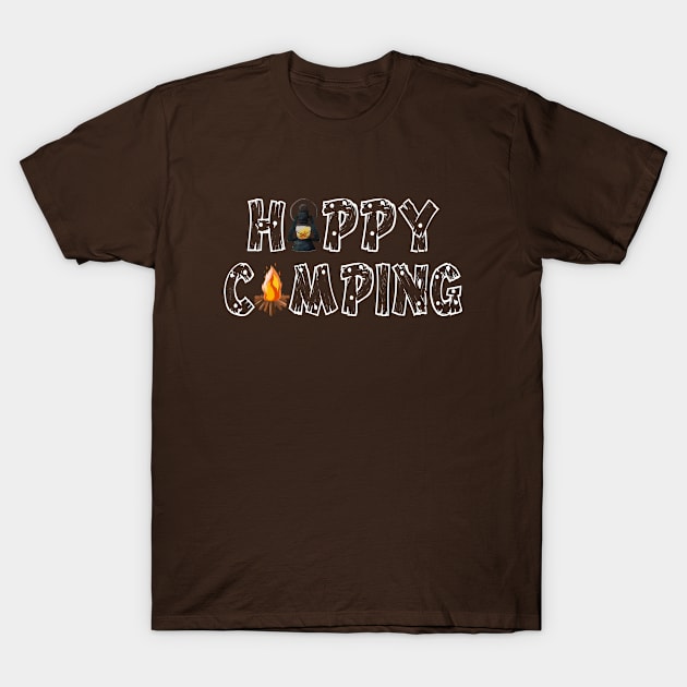 Happy Camping T-Shirt by SpaceManSpaceLand